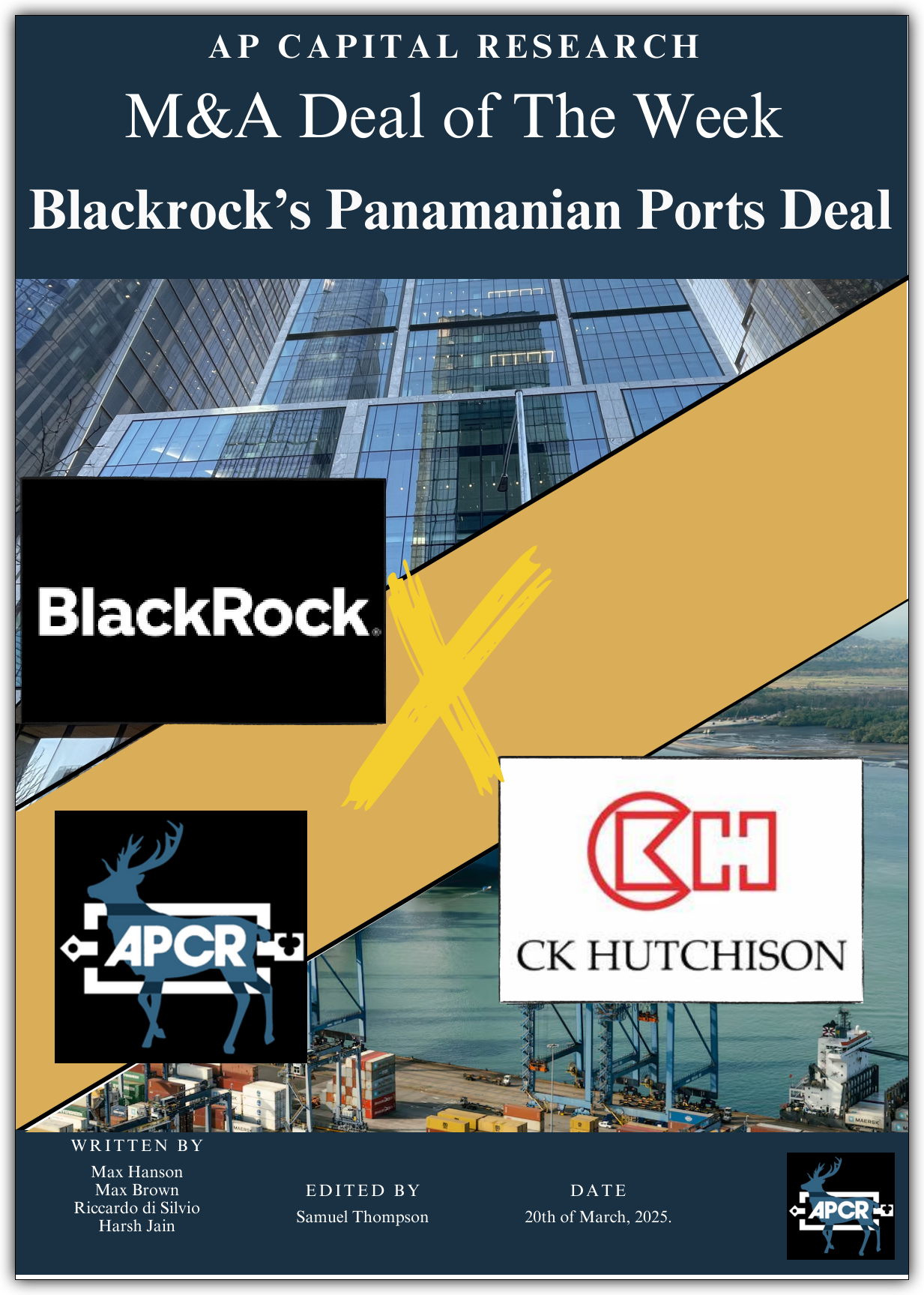M&A Deal of the Week - BlackRock X Panamanian Ports